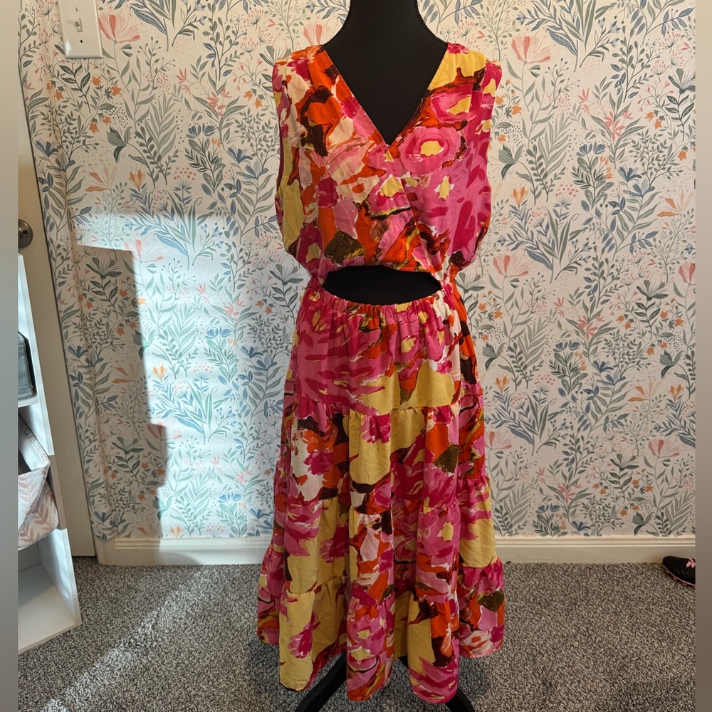 Entro Pink Floral Dress